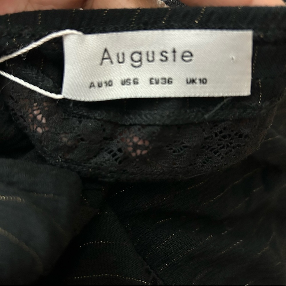 NWT auguste isabella day dress black lure (6) - Picture 6 of 7